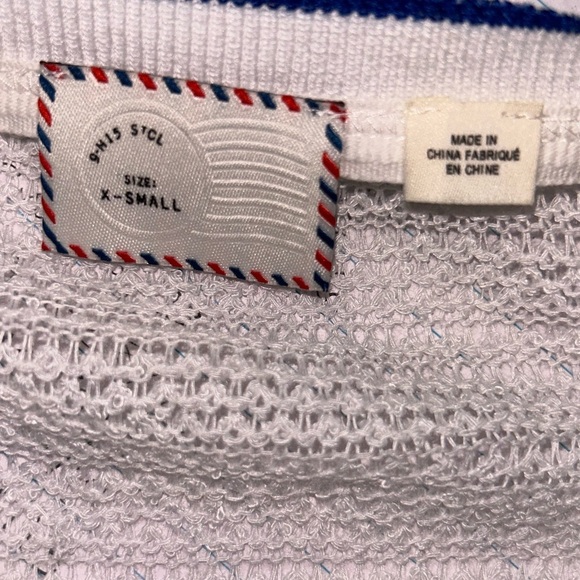 Anthropologie postage stamp open knit sweater SIZE EXTRA SMALL - Picture 4 of 6
